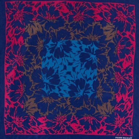 Balmain Hibiscus Print Scarf