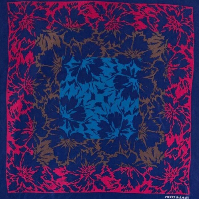 Balmain Hibiscus Print Scarf